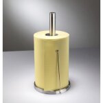 Porte - rouleau dessuie - tout - wenko - clayton - acier inoxydable - argent mat -  15x33 cm
