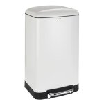 Wenko poubelle 30l studio poubelle cuisine  pdale avec frein de chute easy close acier - plastique ...