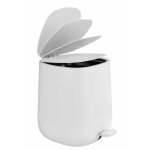 Wenko petite poubelle salle bain 5l davos poubelle  pdale design cuisine wc fermeture silencieuse plastique ...
