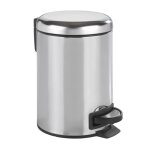 Wenko poubelle  pdale leman avec frein de chute petite poubelle 3l acier inox 17x25x22. 5 cm brillant ...