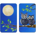 Protection plaque de cuisson - wenko - chouette - verre tremp� - lot de 2 - 30x52 cm