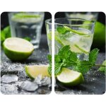 Plaque de protection - wenko - mojito - verre tremp� - lot de 2 - 30x52 cm - multicolore