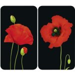Wenko protection plaque de cuisson en verre couvre plaque coquelicot lot de 2 30x52 cm Wenko protection plaque de cuisson en verre couvre plaque coquelicot lot de 2 30x52 cm