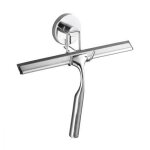 Wenko raclette de douche raclette salle de bain vacuum - loc� fixation sans per�age acier inox 6x21. ...