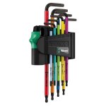 Cls mles torx - wera - multicouleurs - jeu de 9 pices - corps gain - magntiseur intgr