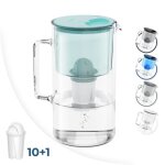 Wessper carafe filtrante en verre + 11 cartouche carafe deau capacité de 3 l filtres eau compatible avec ... Wessper carafe filtrante en verre + 11 cartouche carafe deau capacité de 3 l filtres eau compatible avec ...
