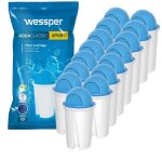Wessper aquaclassic sport 15x cartouche filtrante pour carafe - compatible avec avec systme brita classic ...