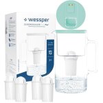 Wessper carafe  eau + 5 cartouche avec compteur led 3 litres carafe a eau avec filtre classique brita ...