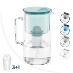 Wessper carafe filtrante en verre + 5 cartouche carafe deau capacité de 3 l filtres eau compatible avec ... Wessper carafe filtrante en verre + 5 cartouche carafe deau capacité de 3 l filtres eau compatible avec ...