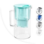 Wessper carafe en verre avec 1 filtre  eau (compatible avec brita maxtra) eau filtre avec grand got ...