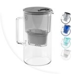 Wessper carafe en verre avec 1 filtre  eau (compatible avec brita maxtra) eau filtre avec grand got ...