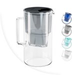 Wessper carafe en verre avec 1 filtre  eau (compatible avec brita maxtra) eau filtre avec grand got ...