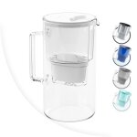 Wessper carafe en verre avec 1 filtre  eau (compatible avec brita maxtra) eau filtre avec grand got ...