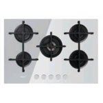 Whirlpool goa 7523 - wh intgr cuisinire  gaz verre blanc fonte rotatif