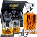 Whisiskey - set de carafe à whisky - 800ml - coffret cadeaux pour hommes - avec 4 pierres à whisky pinces ... Whisiskey - set de carafe à whisky - 800ml - coffret cadeaux pour hommes - avec 4 pierres à whisky pinces ...