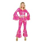 Costume disco ann�es 70 - widmann - femme - blanc - polyester - lavage � la main recommand�