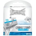 Wilkinson lames quattro titanium sensitive + par 8 Wilkinson lames quattro titanium sensitive + par 8