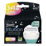 Rasoir - wilkinson sword - intuition sensitive care - 4 lames + 1 gratuite - peaux sensibles - aloe vera ...