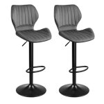 Willonin� lot de 2 tabouret de bar hauteur dassise r�glable 55 - 75 cm si�ge pivotant 360� et en tissu ...
