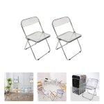 Willonin 2 x chaise pliable de salle  manger pli 88x5 cm gain de place chaise empilable en acrylique ...