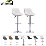 Willonin 2 x tabouret de bar sige bien rembourr en cuir artificiel dossier  serg et hauteur rglable ...