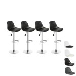 Willonin® 4 x tabouret de bar en similicuir chaise de cuisine avec dossier et repose - pieds pivotant ... Willonin® 4 x tabouret de bar en similicuir chaise de cuisine avec dossier et repose - pieds pivotant ...