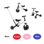 Willonin� 7 en 1 tricycle avec poign�e de direction v�lo avec poussoir r�glable en hauteur 82 - 90cm ...