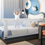 Willonin� barri�re de lit portable pour enfant rail de lit pliable anti - chute pour b�b�s 200cm - gris ...