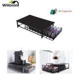 Willonin� distributeur capsules de caf� avec capacit� 60 tiroir de rangement pour dosettes 2 en 1 porte ...
