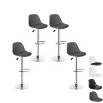 Willonin® ensemble de 4 tabouret de bar pour salle a manger chaise de cuisine en pu cuir gris fonce style ... Willonin® ensemble de 4 tabouret de bar pour salle a manger chaise de cuisine en pu cuir gris fonce style ...