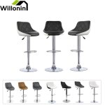 Willonin� ensemble de 6 tabouret de bar avec dossier a serge pour salle a manger - 46x32x(85 - 105) cm ...
