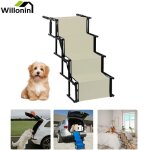 Willonin� escalier � 4 marches pliable de chiens pont rampe portable dans voitures 139x45x(56 - 76) cm ...