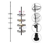 Willonin� etag�re dangle t�lescopique pour salle de bain etag�re chrom�e avec 4 paniers 22x31cm et hauteur ...