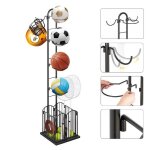 Willonin� panier organiseur de basket - ball porte ballon avec etagere rangement support d�quipement ...