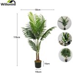 Willonin® plante artificielle 110cm palmier aréca avec pot 15cm décoration intérieur de salon maison ... Willonin® plante artificielle 110cm palmier aréca avec pot 15cm décoration intérieur de salon maison ...