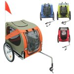 Willonin� remorque de v�lo pour chiens pliable remorque pour animaux de compagnie 2 portes avec zip orange ...
