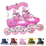 Willonin� roller en ligne avec roulettes clignotantes enfant patins align�es avec roues lumineuses taille ...