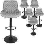 Willonin� tabouret de bar en cuir synthetique et pieds metal hauteur reglable siege rotatif 49x38 cm ...