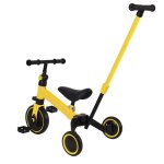 Willonin� tricycle � 3 roues avec barre de pouss�e jaune v�lo denfant jusqu� 25 kg draisienne avec poussoir ...