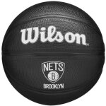 Wilson team tribute brooklyn nets mini ball wz4017604xb unisexe noir ballons de basket