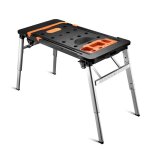 Wiltec �tabli datelier 1085x55x52cm noir et orange 7 fonctions en 1 multiusages banc de travail si�ge ...