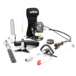 Wiltec outil de jardinage 4en1 moteur 2 temps taille - haie lagueuse coupe - gazon