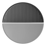 Wiltec plaque de gril bbq semi - circulaire ? 498 x 243 x 15 cm ? en fonte ? barbecue charbon de bois ...