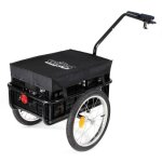 Wiltec remorque pour v�lo 50 kg max. 1450 x 575 x 730 mm attelage rapide charrette � bras transport de ...