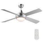 Wiltec ventilateur de plafond silencieux 65w 4 pales plafonnier brasseur d?air