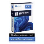 Windows 11 pro - microsoft - 5 pc - version tlchargeable - 32 / 64 bit - cl dactivation originale