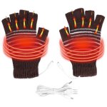 Winter heating gloves pour hommes et femmes mitaines chaudes lavables  moiti alimentes par usb(caf) ...
