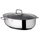 Wmf cocotte ovale avec thermom�tre gratuit couvercle en verre acier inoxydable cromargan induction passe ...