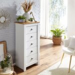 Wohnling blanc / chêne 53x114x39 cm commode buffet tiroir commode Wohnling blanc / chêne 53x114x39 cm commode buffet tiroir commode
