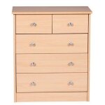 Wohnling commode 5 tiroirs htre 60 x 70 x 35 cm - wl1. 338